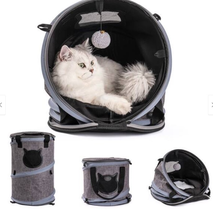 3 in 1 Cat Bed, Foldable Tunnel Pet Travel Carrier Bag Toy Cat Bed