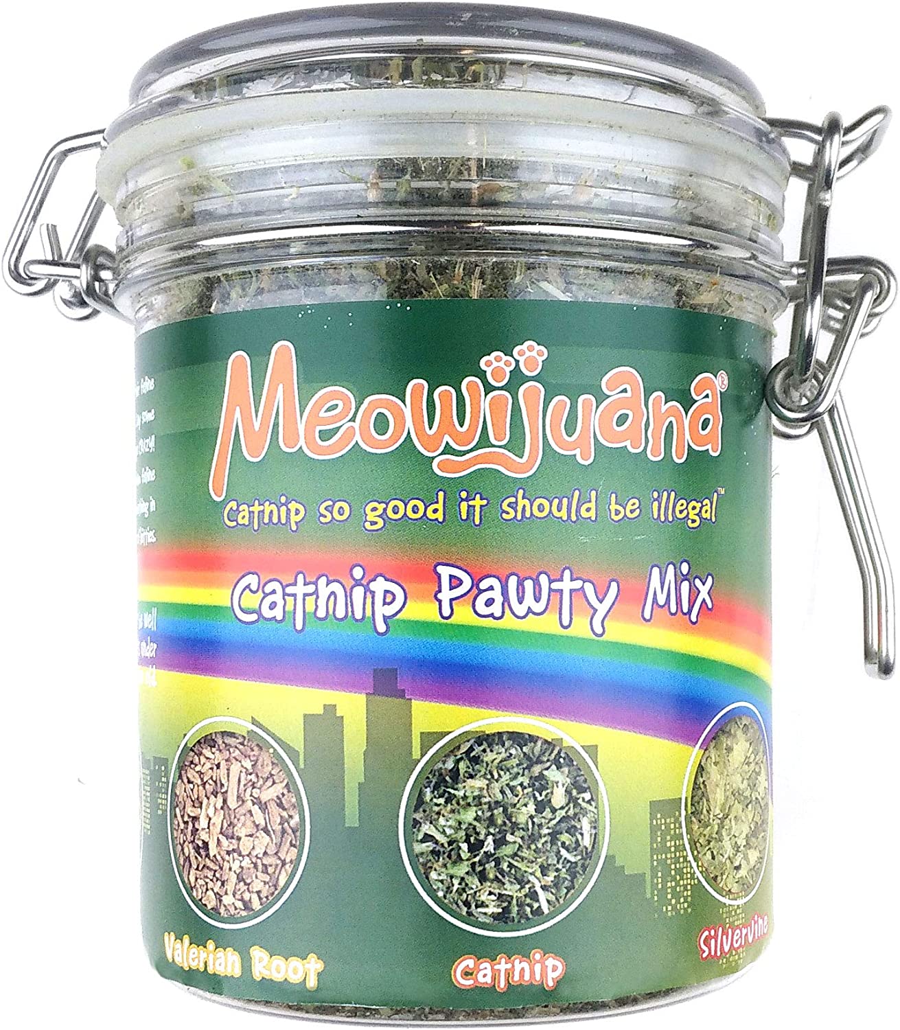 Meowijuana Catnip Pawty Mix Organic Dried Premium 7 Herb Blend