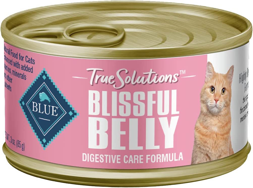 Blue Buffalo True Solutions Blissful Belly Natural Digestive Care Adult Wet Cat Food, Chicken 3-oz cans (Pack of 24)