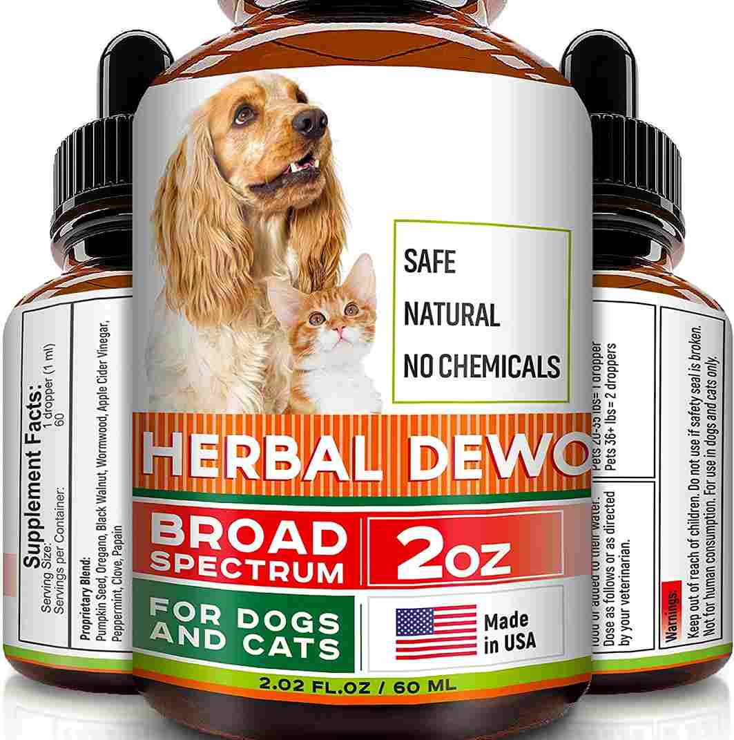 Herbal Cleanse fot Cats and Dogs - Homeopathics Parasites and Toxins for Dogs and Cats - All Breeds and Size - Puppy & Kitten - 2oz