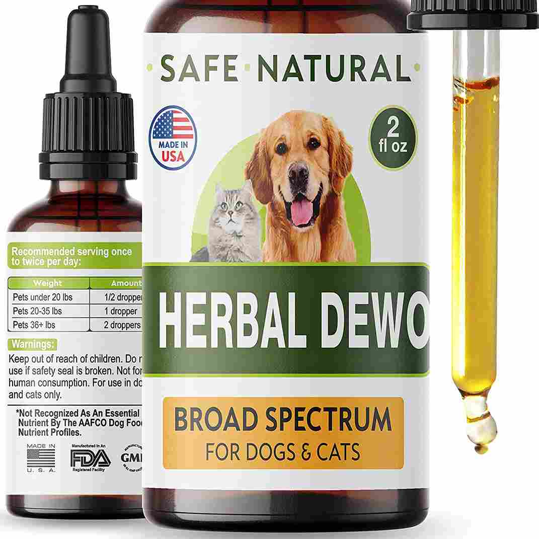Liquid Herbal Cleanse for Cats and Dogs - Homeopathic Parasite Control for Pets of All Breeds and Sizes - Puppy and Kitten - USA-Sourced Ingredients - Preventative or Reactive - 2oz