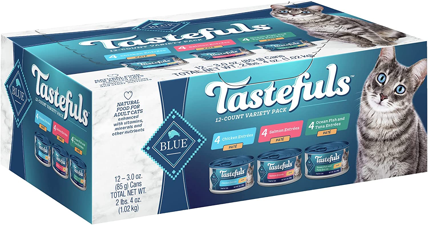 Blue Buffalo Tastefuls Natural Pate Wet Cat Food Variety Pack