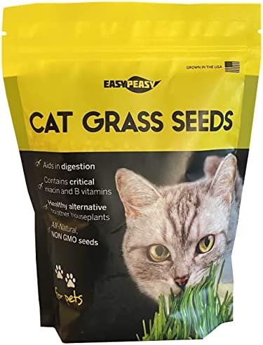 Easy Peasy CATGRASS Seeds | Non GMO | Grown in USA | from Our Farm to Your Home (1POUND(16oz))