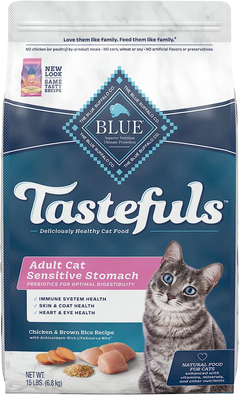 Blue Buffalo Tastefuls Sensitive Stomach Natural Adult Dry Cat Food