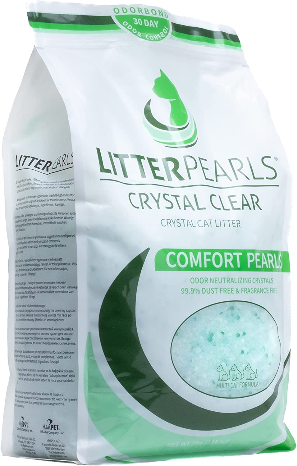 Litter Pearls Crystal Clear Unscented Non-Clumping Crystal Cat Litter with Odorbond