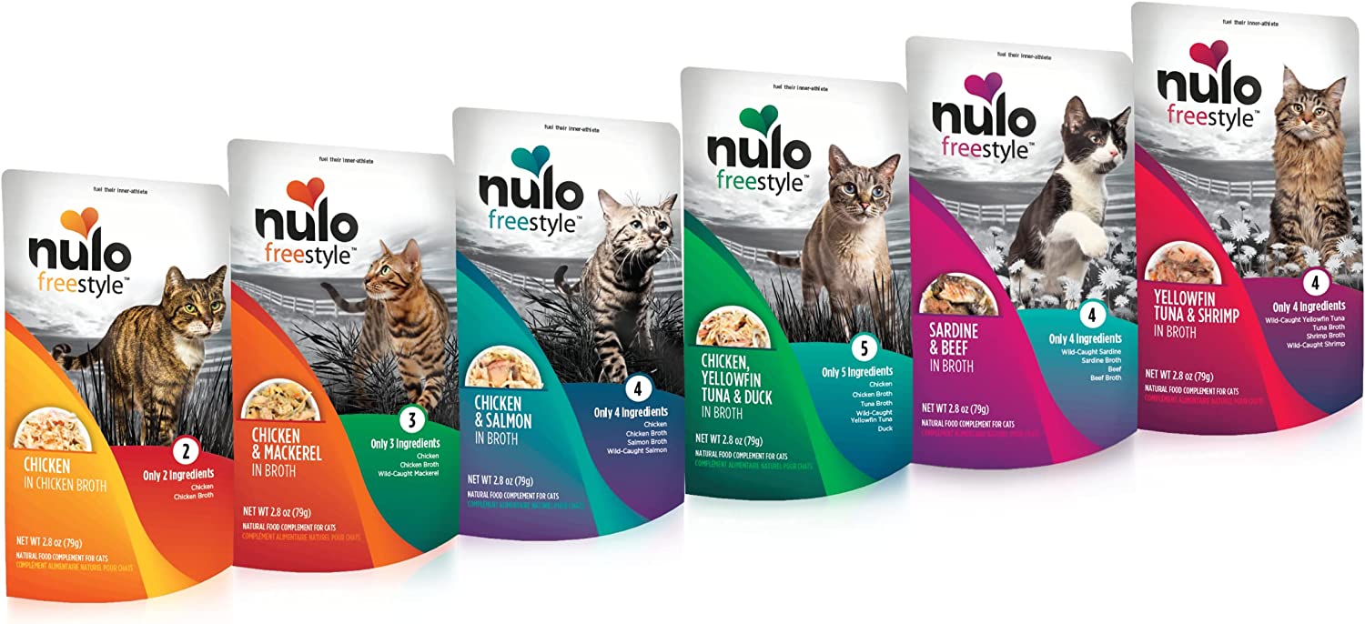 Nulo Freestyle Cat & Kitten Wet Cat Food Pouch, Premium All Natural Grain-Free Soft Cat Food Topper with Amino Acids for Heart Health and High Animal-Based Protein, 2.8 oz