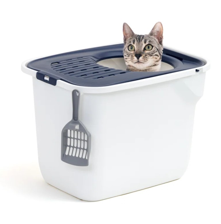 Top Entry Cat Litter Square Box With Scoop, White/Navy Blue/Gray Alloy  Top Entry Cat Litter Square Box With Scoop, White/Navy Blue/Gray Alloy  Top Entry Cat Litter Square Box With Scoop, White/Navy Blue/Gray Alloy  Top Entry Cat Litter Square Box With Scoop, White/Navy Blue/Gray Alloy  Top Entry Cat Litter Square Box With Scoop, White/Navy Blue/Gray Alloy  Top Entry Cat Litter Square Box With Scoop, White/Navy Blue/Gray Alloy Top Entry Cat Litter Square Box With Scoop, White/Navy Blue/Gray Alloy