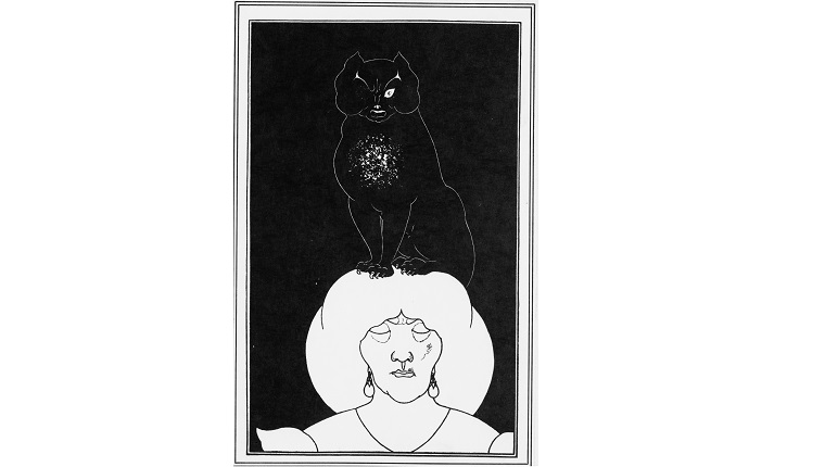 Illustration for the story The black cat by Edgar Allan Poe, 1894-1895. Artist: Beardsley, Aubrey (1872?1898) 