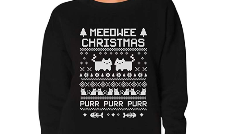 Holiday cat outlet sweaters