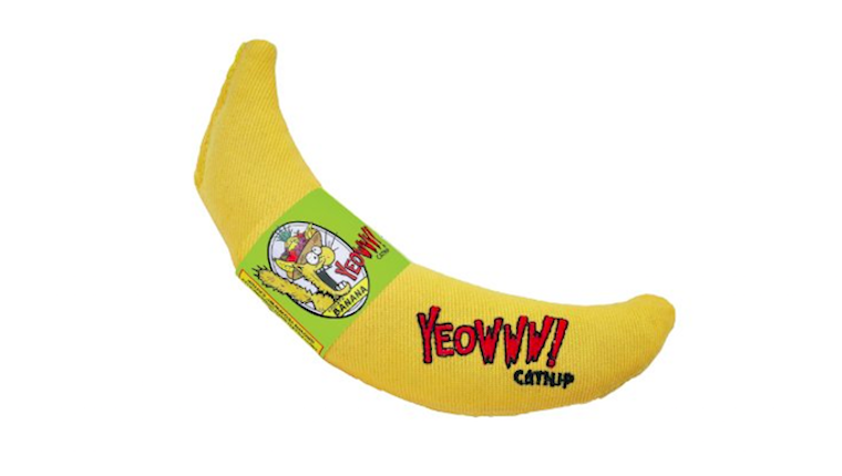 Banana catnip toy