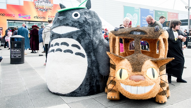 LONDON, ENGLAND - MAY 27: Totoro and The Catbus on Day 2 of MCM London Comic Con at The London ExCel on May 28, 2016 in London, England.