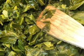 Cooking greens with garlic and chilli
