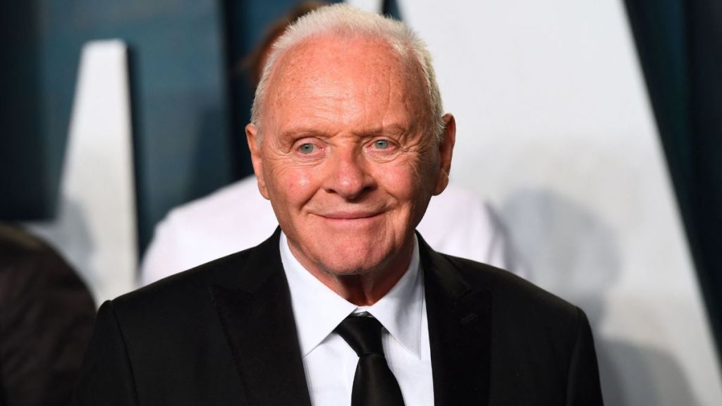 British actor Anthony Hopkins attends the 2022 Vanity Fair Oscar Party following the 94th Oscars at the The Wallis Annenberg Center for the Performing Arts in Beverly Hills, California on March 27, 2022.