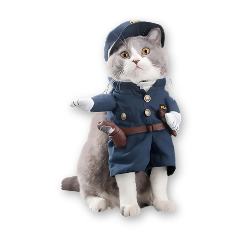 Police costume for cat