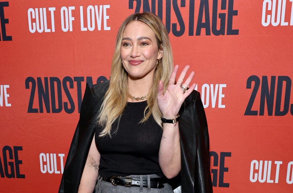 Hilary Duff attends "Cult Of Love" Broadway Opening Night at Hayes Theater.