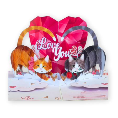 HEARTAGS Cat Valentine’s Day Card