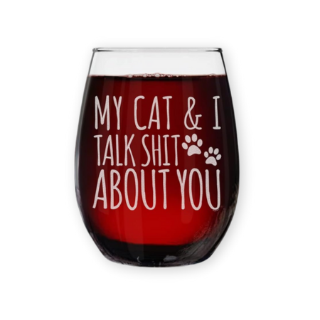 Shop4ever Engraved Stemless Wine Glass